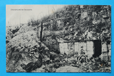 Ansichtskarte AK Soissons 1914-1918 Steinbrüche Soissons Frankreich France 02 Aisne